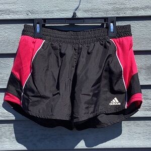 Adidas  Black and Pink Running Shorts Small
